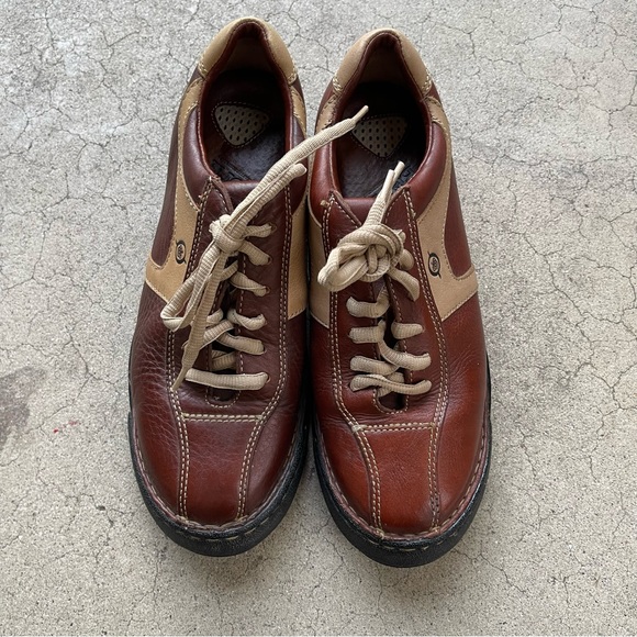 Born Shoes Leather Bicycle Toe Oxford brown size 9.5/41 Preowned Womens - Picture 6 of 9
